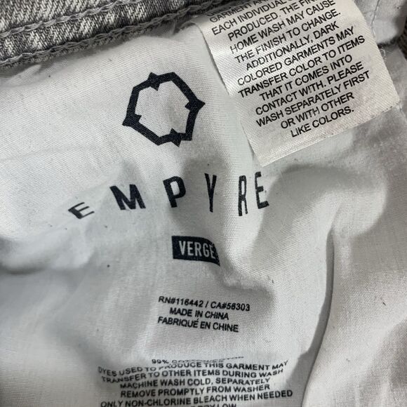 Empyre Gray Acid Wash Distressed Destroyed Skinny Jeans Size 32Wx29.5L - Picture 14 of 16